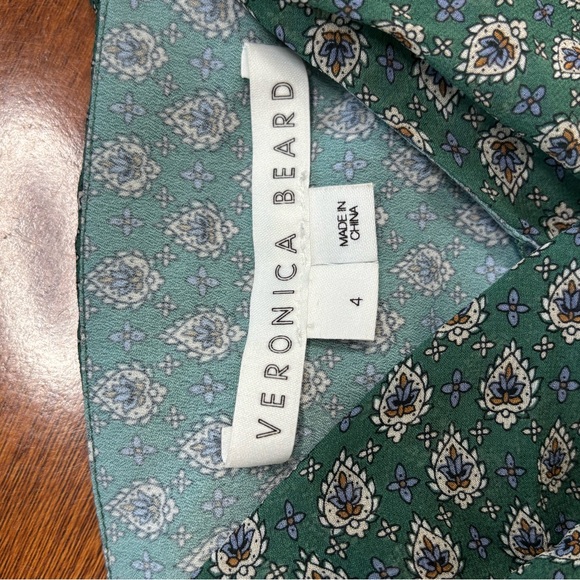 Veronica Beard Set Sz 4 Randa Silk Blouse & Spencer Skirt Green Seaglass Outfit - Picture 12 of 16